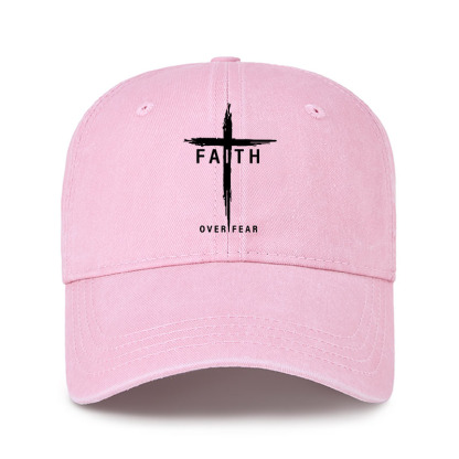 Heritage Washed Cap - Faith Over Fear Cross