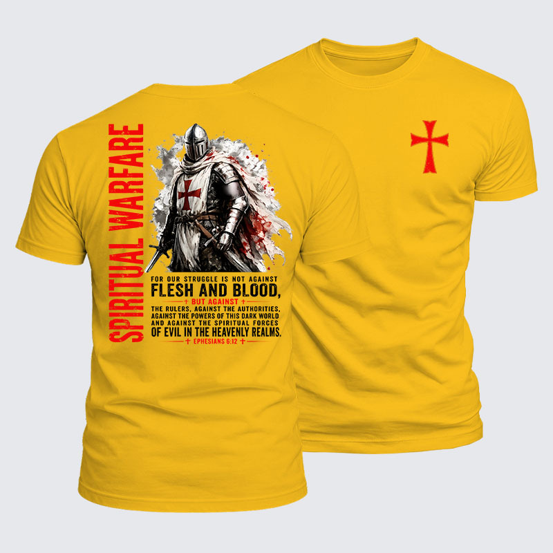Luxe Mercerized Cotton Tee -  Spiritual Warfare Ephesians 6:12 