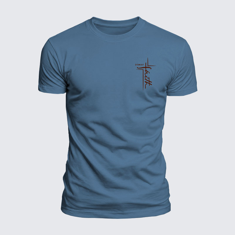 Luxe Mercerized Cotton Tee - Faith 2 Cor 5:7