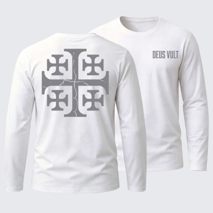 Deus Vult Cotton Long Sleeve T-Shirt