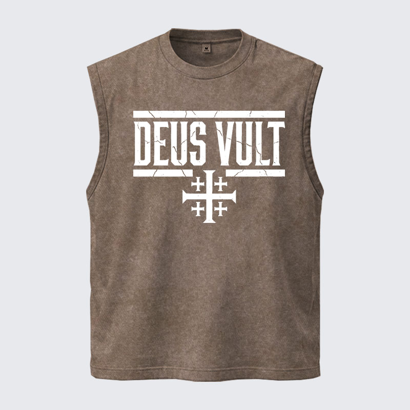 Washed Tank Top - Deus Vult
