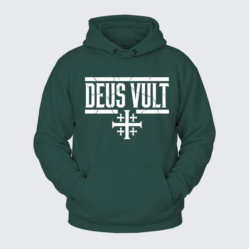 Plush Fleece-Lined Hoodie - Deus Vult