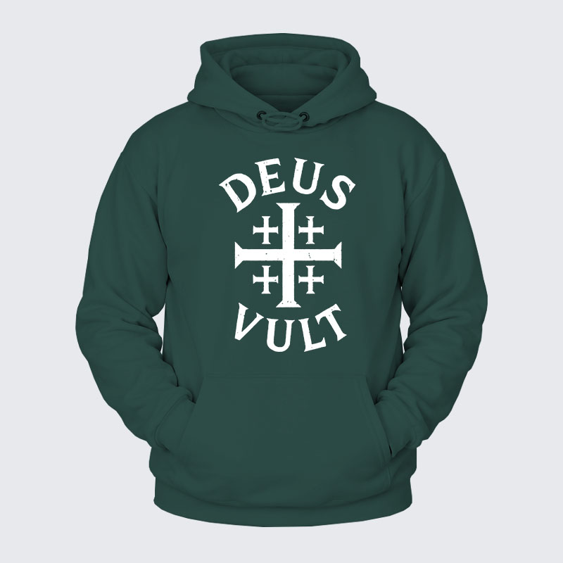 Plush Fleece-Lined Hoodie - Deus Vult