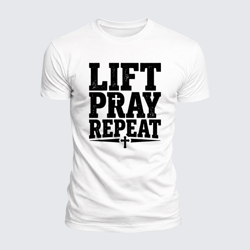 Luxe Mercerized Cotton Tee - Lift Pray Repeat