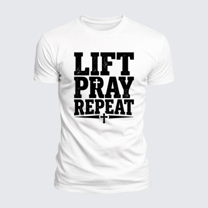 Luxe Mercerized Cotton Tee - Lift Pray Repeat