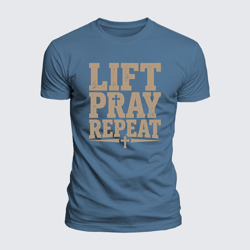 Luxe Mercerized Cotton Tee - Lift Pray Repeat