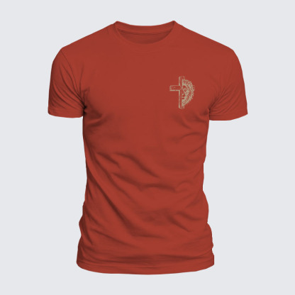 Luxe Mercerized Cotton Tee - Cross Lion