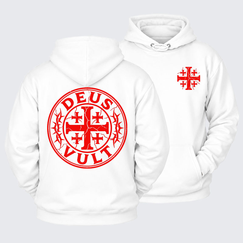 Plush Fleece-Lined Hoodie - Deus Vult