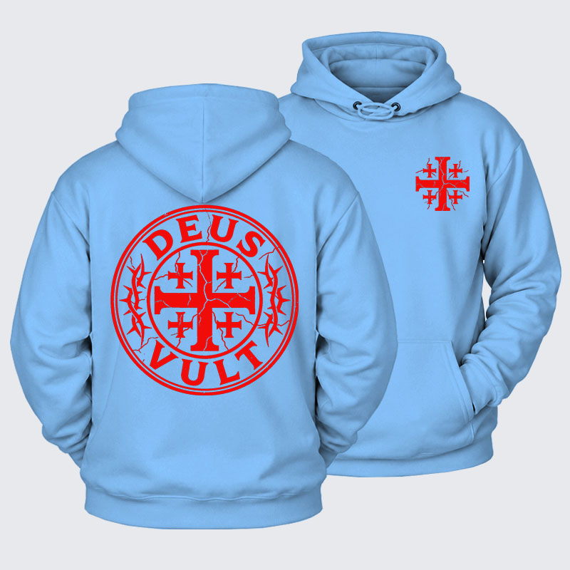 Plush Fleece-Lined Hoodie - Deus Vult