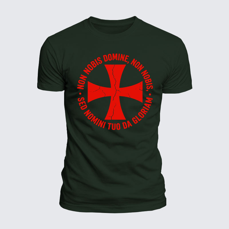 Luxe Mercerized Cotton Tee - Non Nobis Domine, Non Nobis, Sed Nomini Tuo Da Gloriam