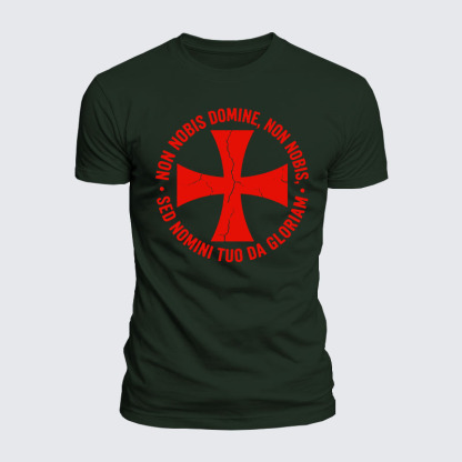 Luxe Mercerized Cotton Tee - Non Nobis Domine, Non Nobis, Sed Nomini Tuo Da Gloriam