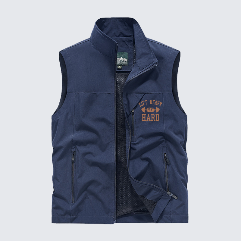 Lift Heavy Pray Hard Jesus God Christian Outdoor Quick-dry Vest