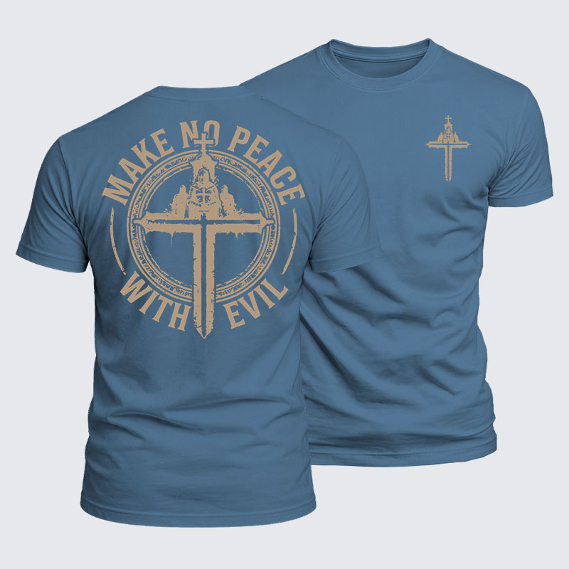 Luxe Mercerized Cotton Tee - Make No Peace With Evil