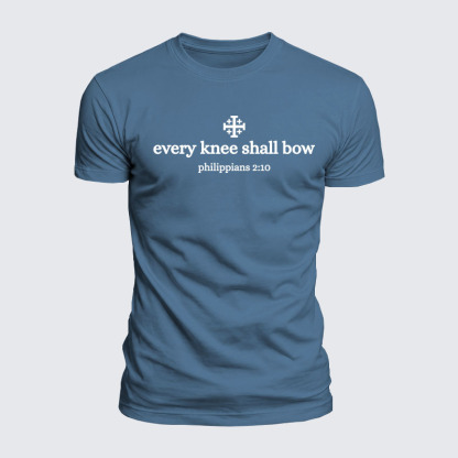 [Copy]Luxe Mercerized Cotton Tee -  Every Knee Will Bow