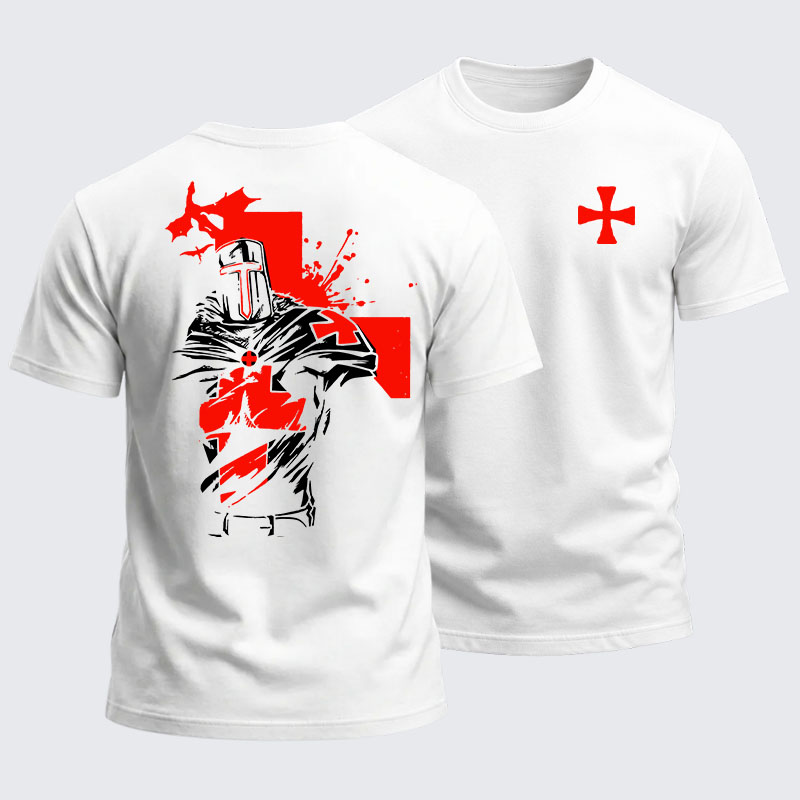 Heavyweight Cotton Tee - Knights Templar Crusader 