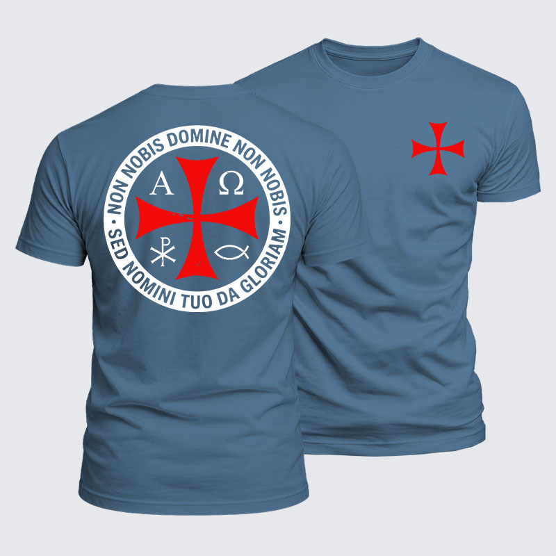 Luxe Mercerized Cotton Tee - Non Nobis Domine, Non Nobis, Sed Nomini Tuo Da Gloriam