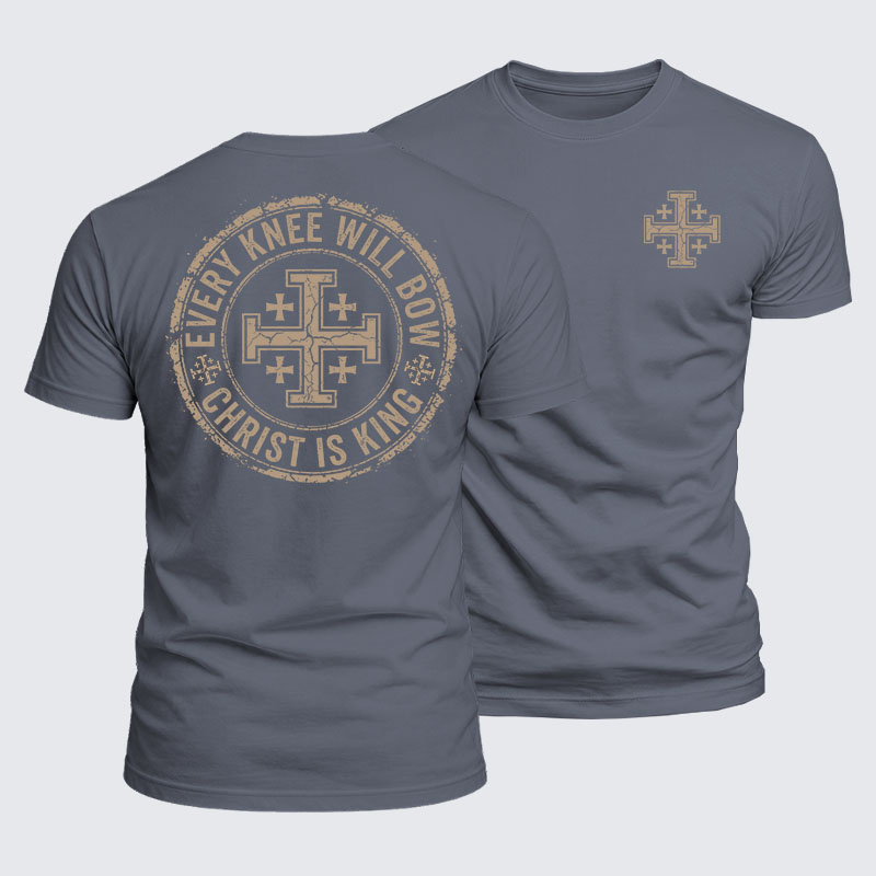 Luxe Mercerized Cotton Tee -  Every Knee Will Bow