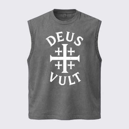 Washed Tank Top - Deus Vult
