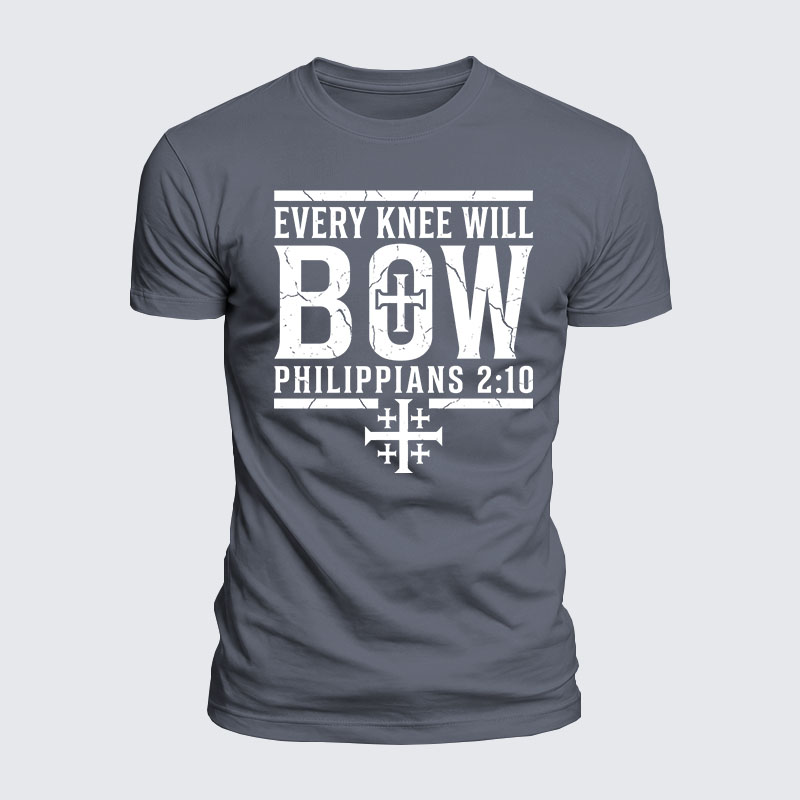 Luxe Mercerized Cotton Tee -  Every Knee Will Bow