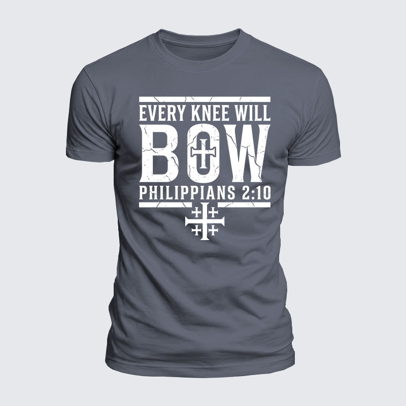 Luxe Mercerized Cotton Tee -  Every Knee Will Bow