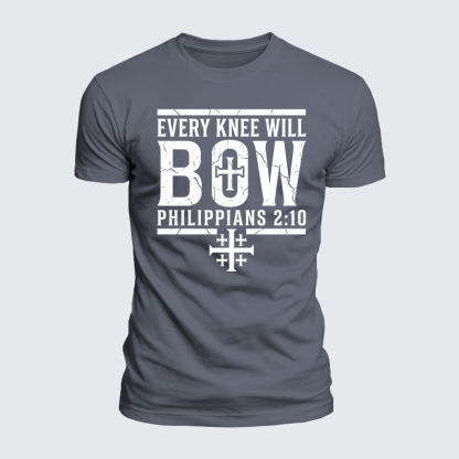 Luxe Mercerized Cotton Tee -  Every Knee Will Bow