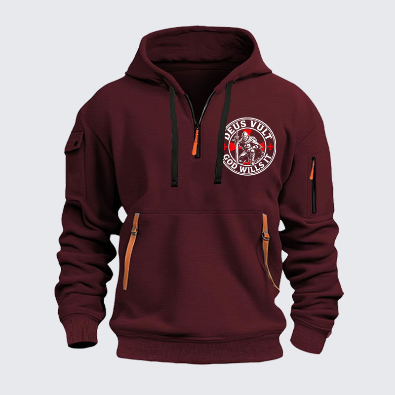 Zipper Hoodies - Knights Templar Deus Vult