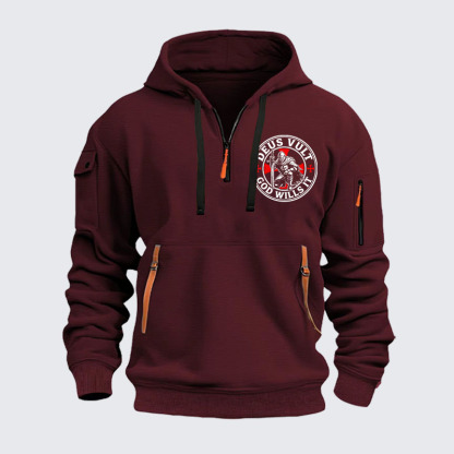 Zipper Hoodies - Knights Templar Deus Vult