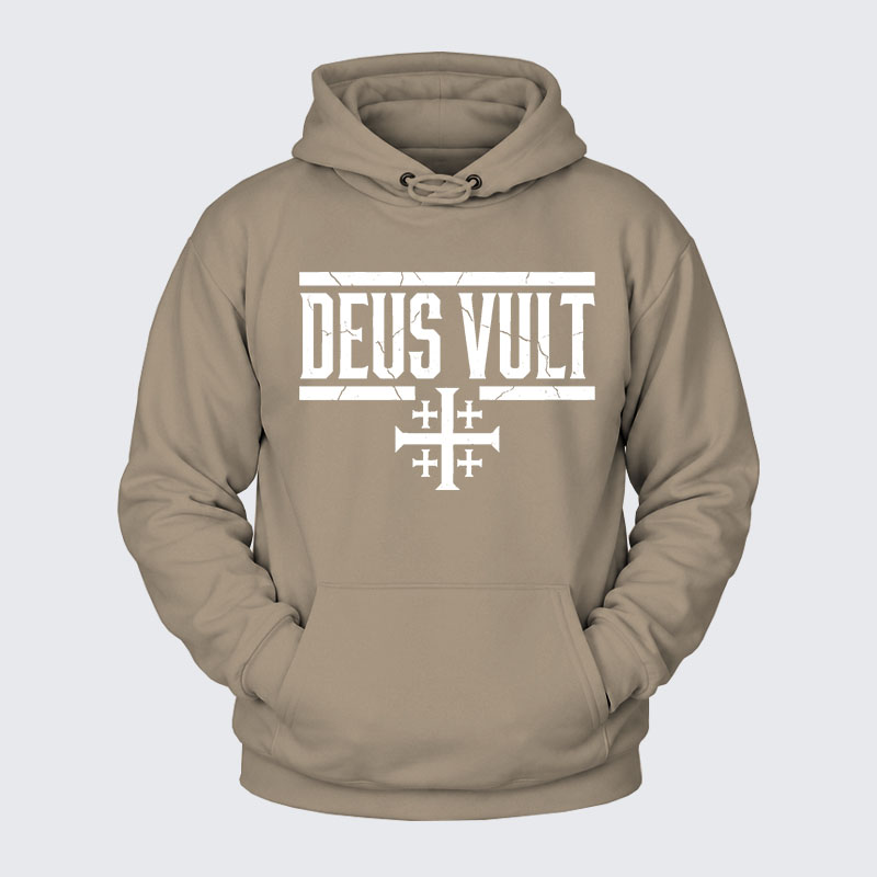 Plush Fleece-Lined Hoodie - Deus Vult