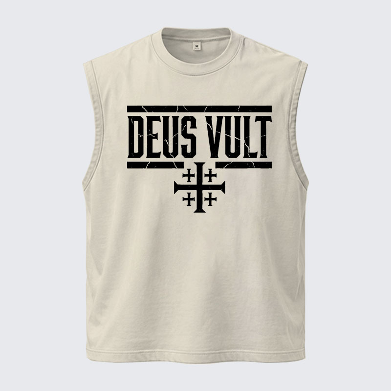 Washed Tank Top - Deus Vult