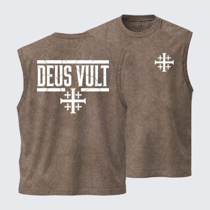 Washed Tank Top - Deus Vult