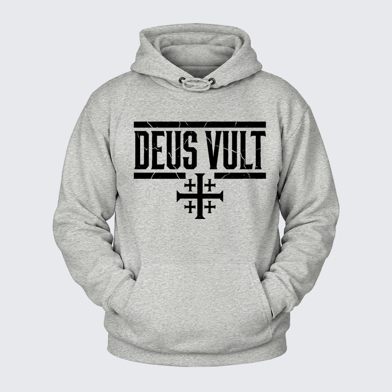 Plush Fleece-Lined Hoodie - Deus Vult