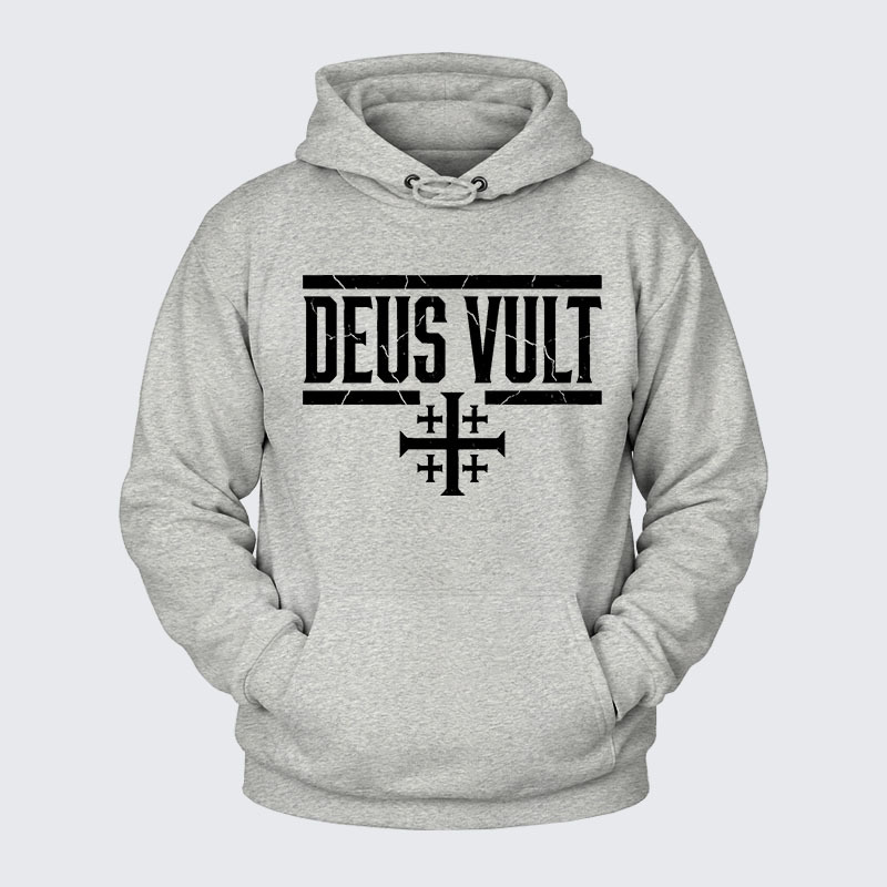 Plush Fleece-Lined Hoodie - Deus Vult