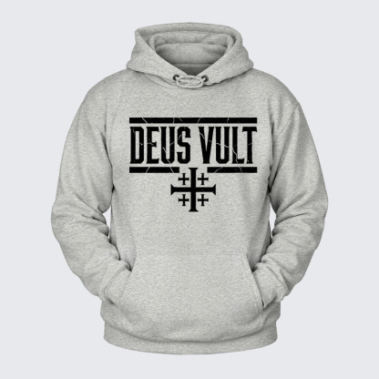 Plush Fleece-Lined Hoodie - Deus Vult