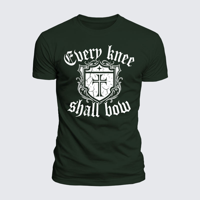 Luxe Mercerized Cotton Tee -  Every Knee Will Bow