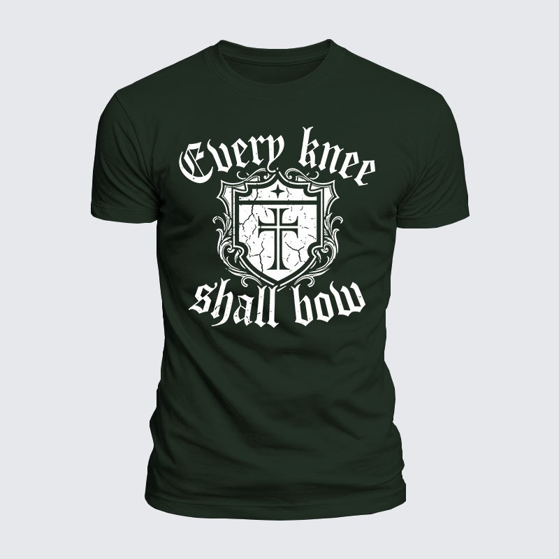 Luxe Mercerized Cotton Tee -  Every Knee Will Bow