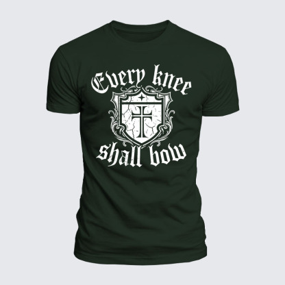 Luxe Mercerized Cotton Tee -  Every Knee Will Bow