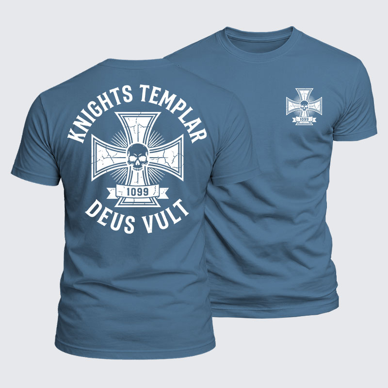 Luxe Mercerized Cotton Tee - Knights Templar Deus Vult