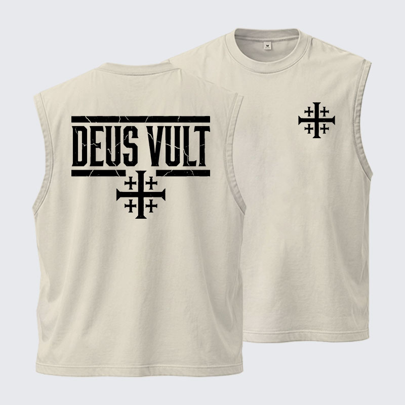 Washed Tank Top - Deus Vult