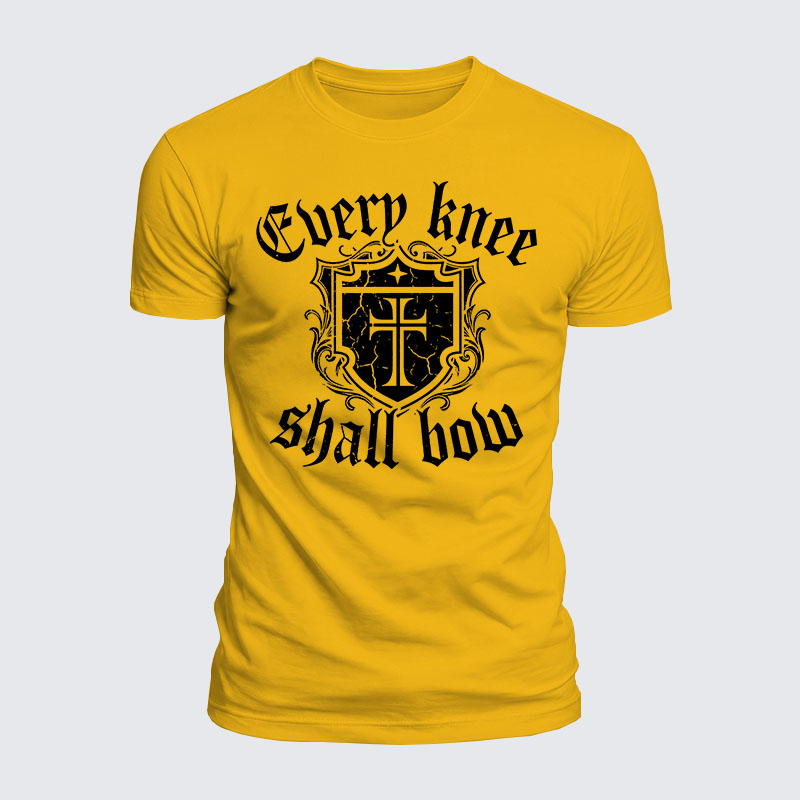 Luxe Mercerized Cotton Tee -  Every Knee Will Bow