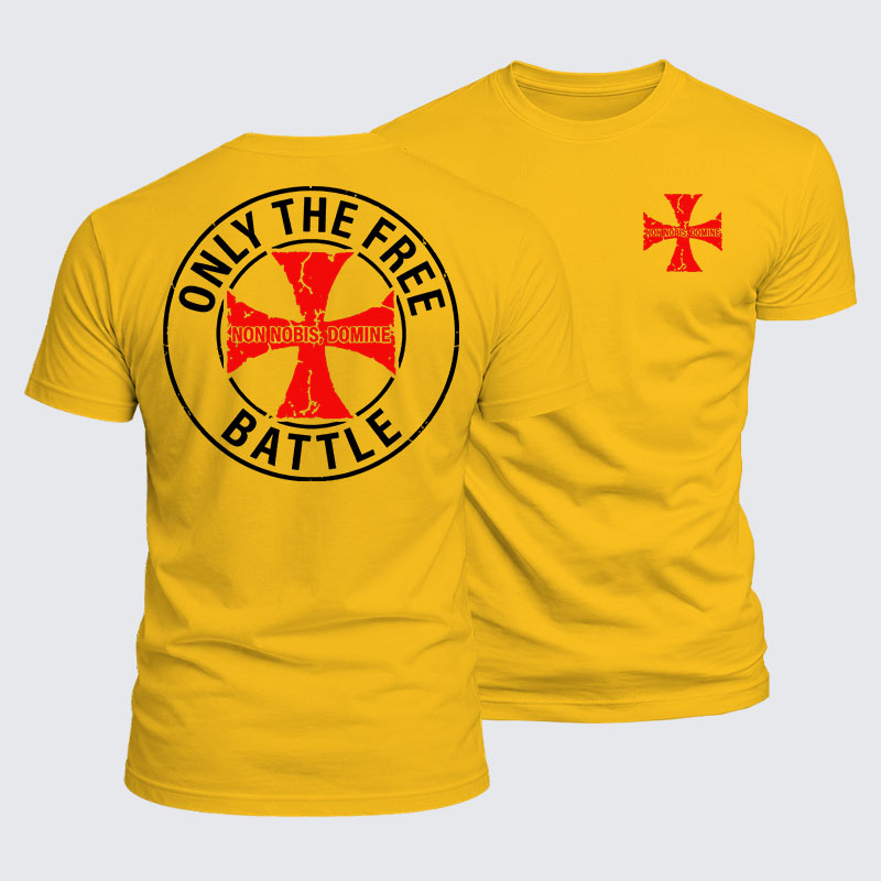Luxe Mercerized Cotton Tee - Only The Free Battle · Non Nobis Domine