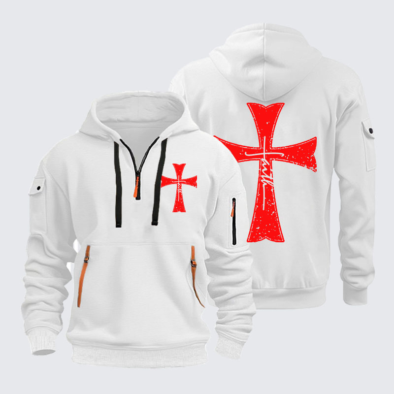 Zipper Hoodies -  Knights Templar Crusader Cross Faith