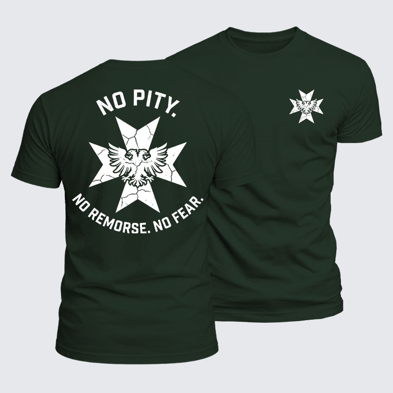 Luxe Mercerized Cotton Tee -  No Pity No Remorse No Fear