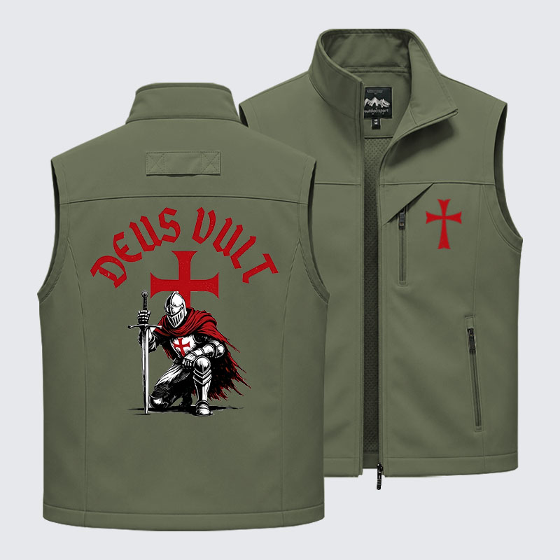 Templar Knight Crusader Deus Vult Outdoor Quick-dry Vest