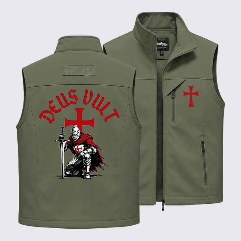 Templar Knight Crusader Deus Vult Outdoor Quick-dry Vest