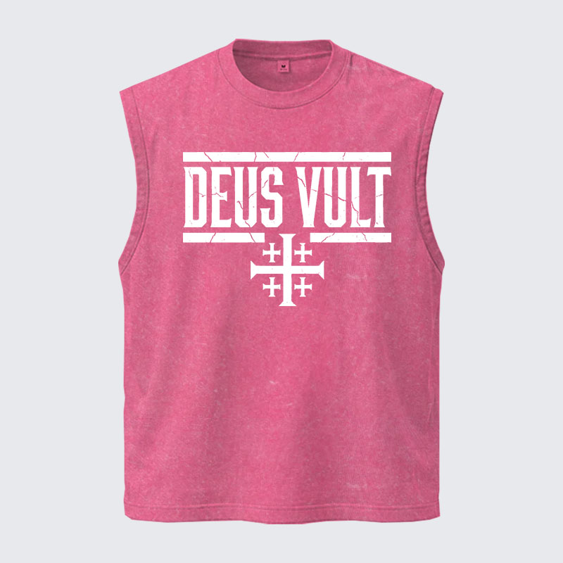 Washed Tank Top - Deus Vult