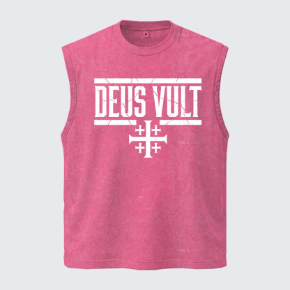 Washed Tank Top - Deus Vult