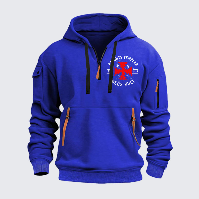 Zipper Hoodies - Knights Templar Deus Vult