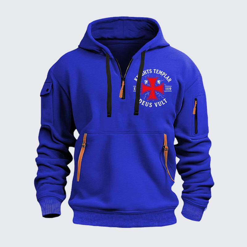 Zipper Hoodies - Knights Templar Deus Vult