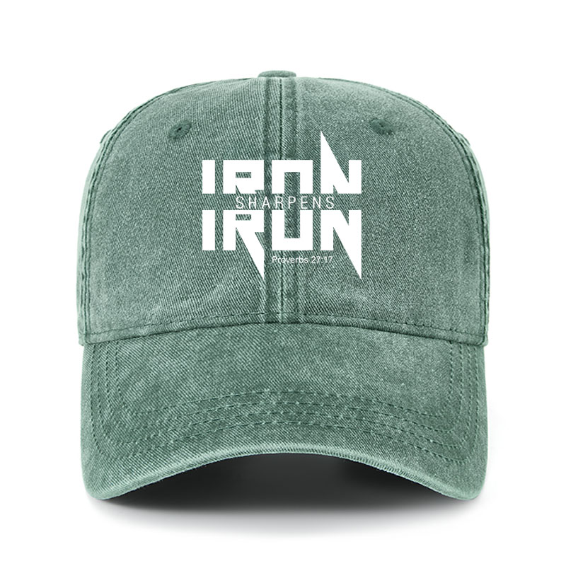 Heritage Washed Cap - Iron Sharpens Iron - Proverbs 27:17