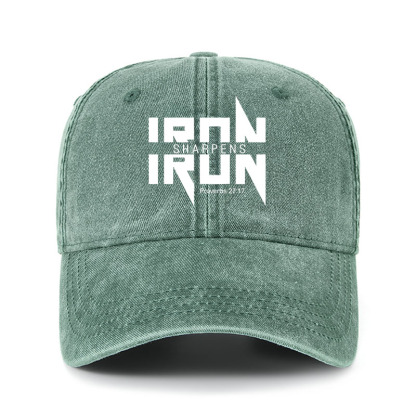 Heritage Washed Cap - Iron Sharpens Iron - Proverbs 27:17